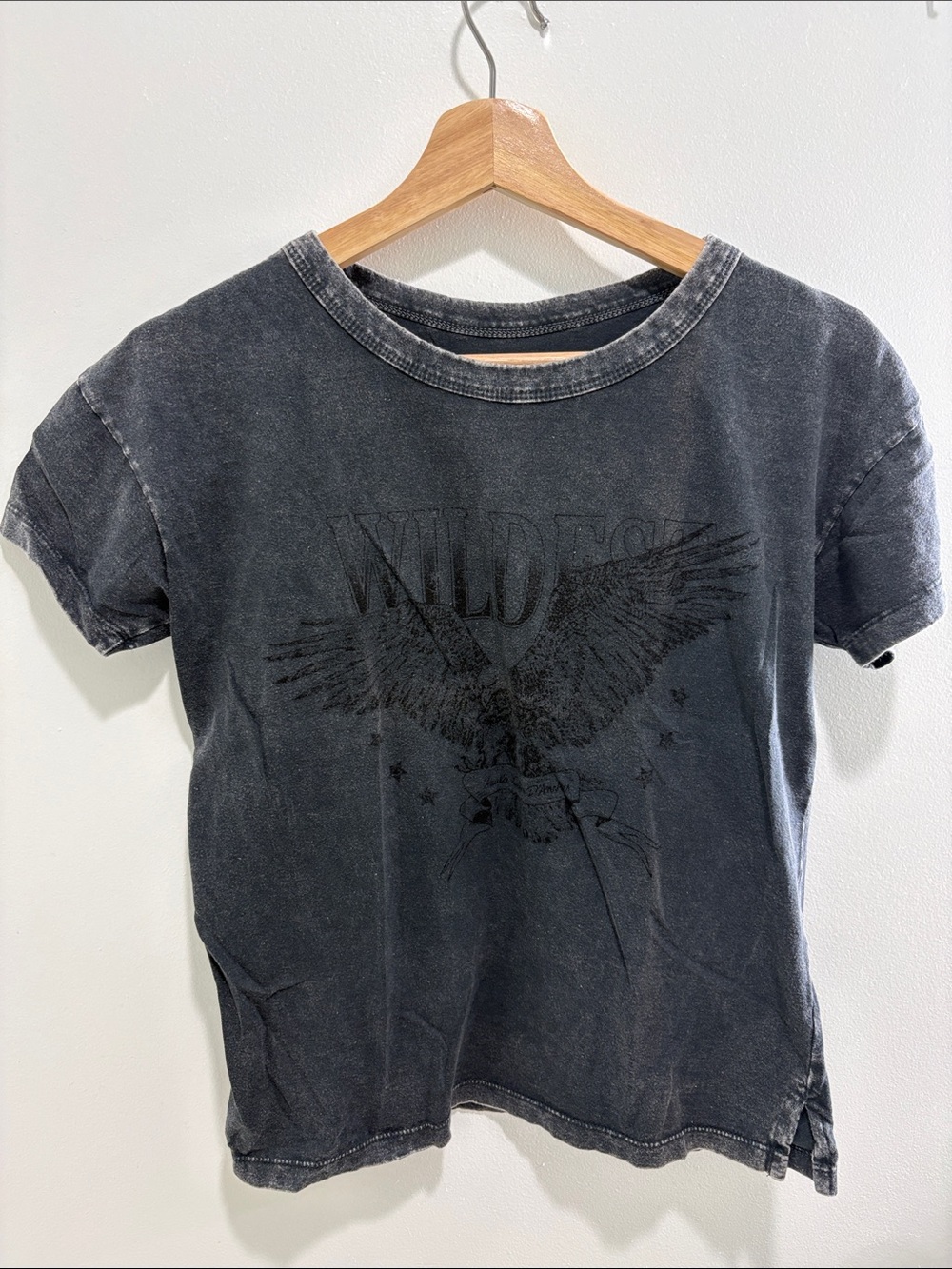 Paula Cahen D’Anvers Washed Black Graphic Crewneck Tee - Women